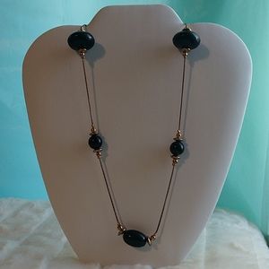 Vintage beaded gold necklace